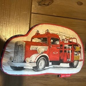 Two fire fighter throw pillows